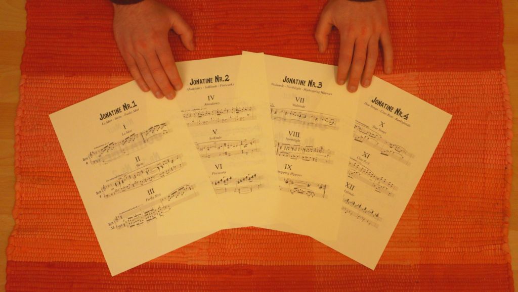 Noten Übersicht Jonatinen Nr. 1 bis 4